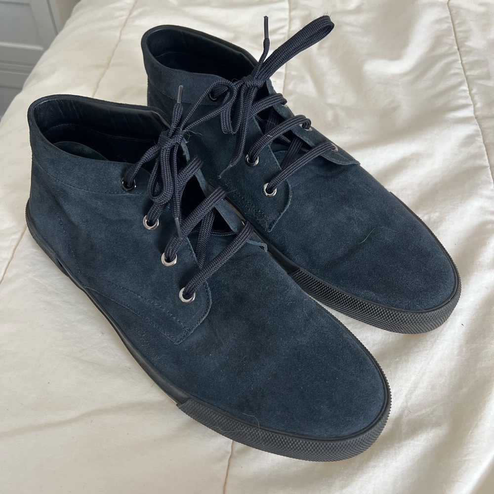 ZegnaSport Men's Navy Suede Shoes